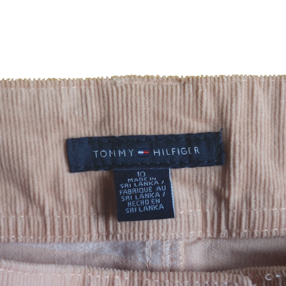 TOMMY HILFIGER Peach Mini Skirt Y2K Womens Size 10 Pastel Preppy - Picture 8 of 9